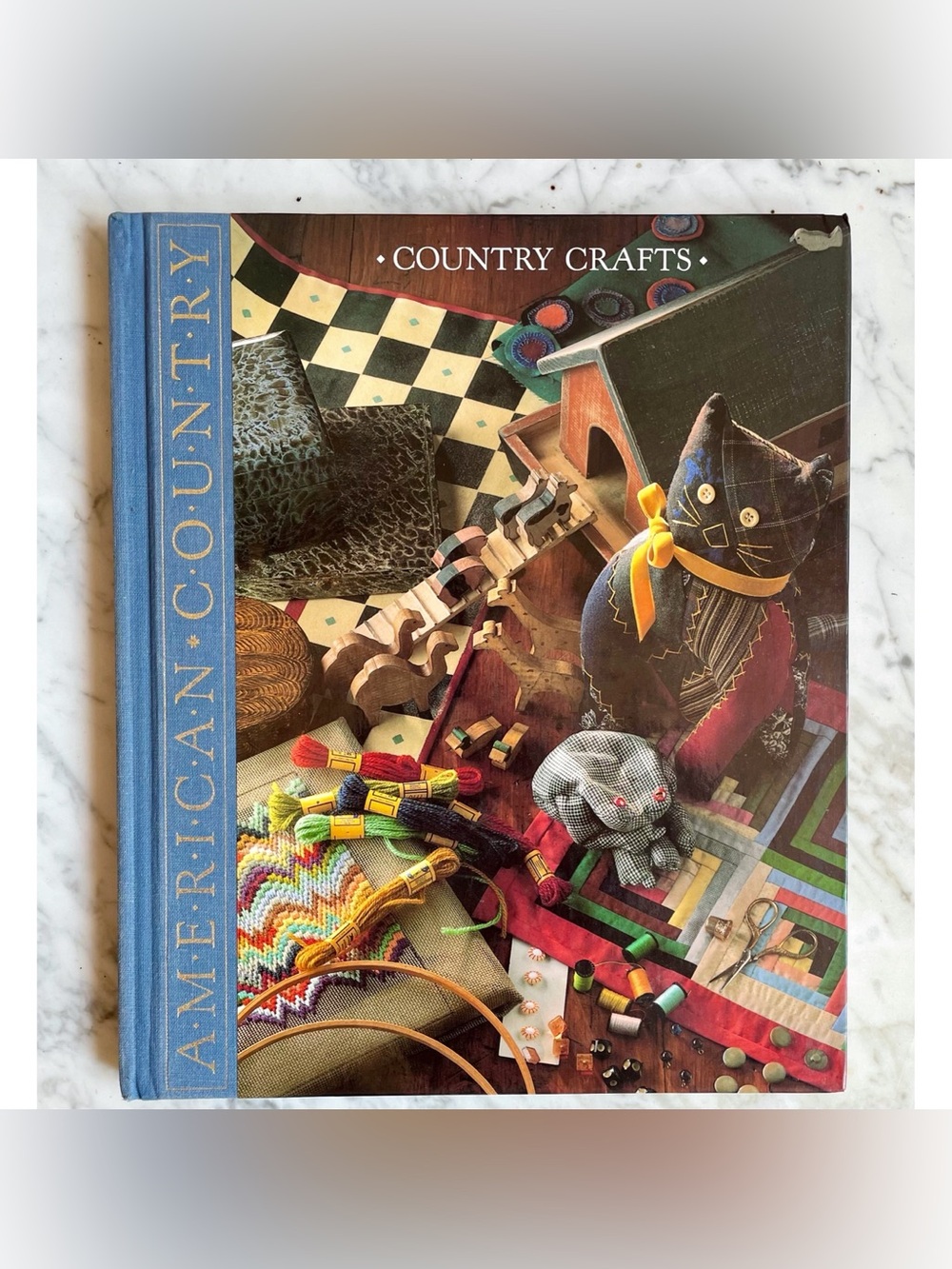 Vintage 1989 Country Crafts Cottagecore Hardcover Coffee Table Book
